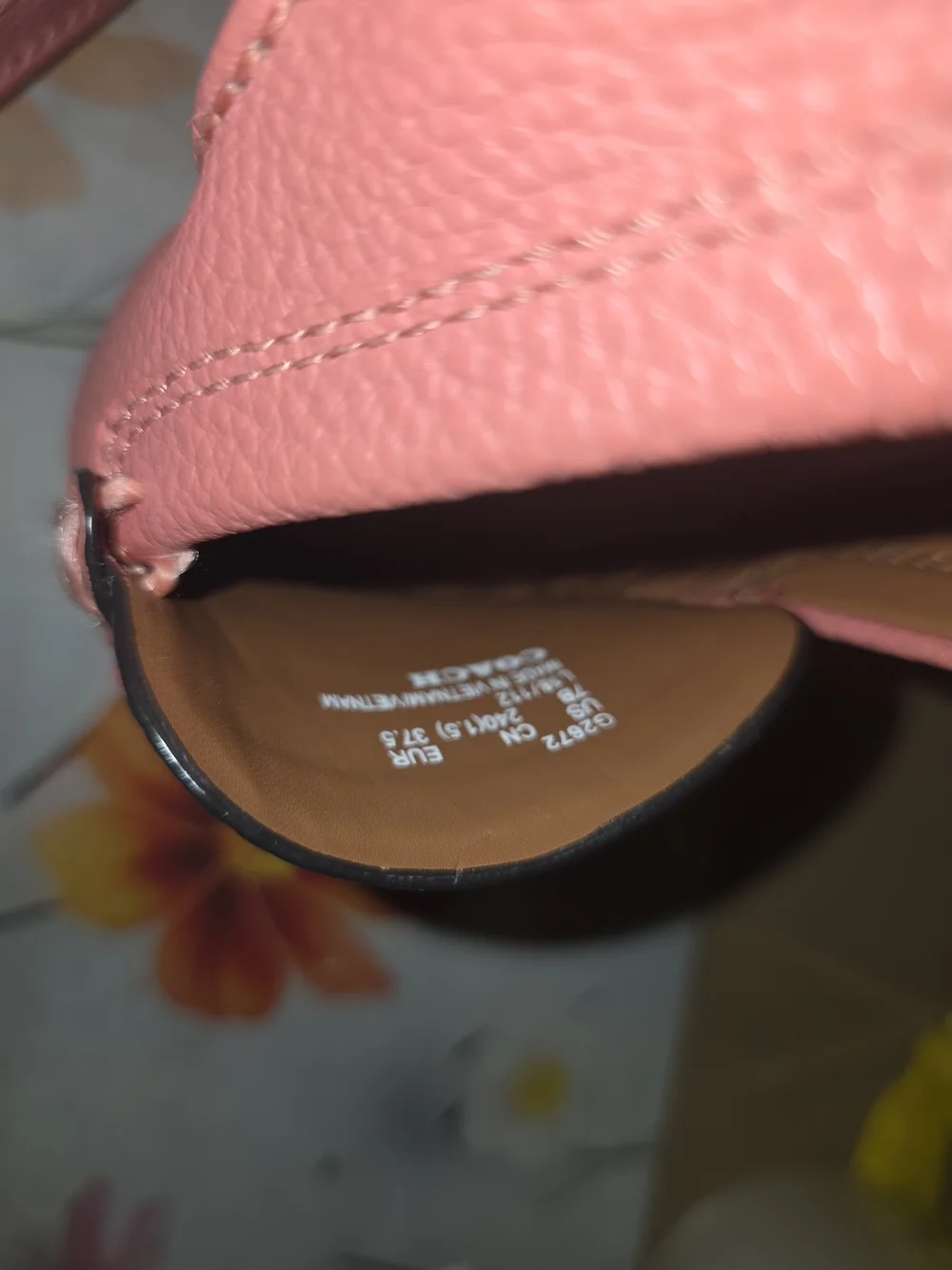 Coach Coral Pink Leather Bit Loafers